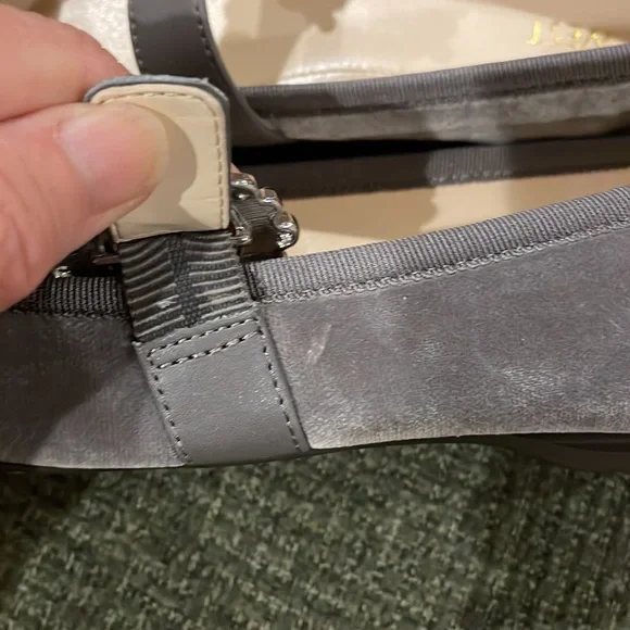 Nine West gray velvet Mary Janes (sz 7 1/2) - Picture 7 of 11